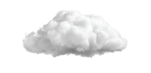 White Fluffy Cloud Isolated on Transparent Background