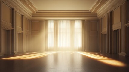 Fototapeta premium Sunlit Elegant Room Interior.