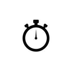 Black stopwatch icon timer time