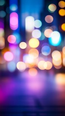 Obraz premium Out-of-Focus City Lights with Bokeh