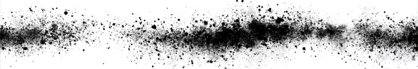 Fototapeta premium Abstract black speckles spread across a white background (1)