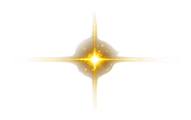 Golden Light Burst with Transparent Background