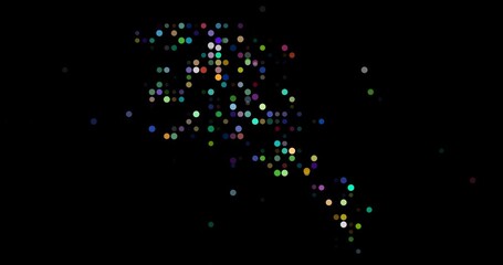 Circles Shaping Digital Art Gradually for Armenia Country Silhouette