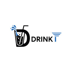 Drink vector logo template illustration