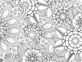 Creative flower border coloring pages for adults and kids 
