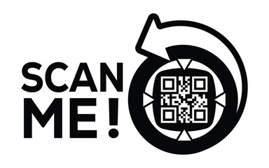 Minimalist black and white graphic with bold text 