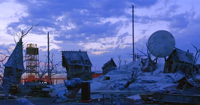 B&uuml;hnenbild der Oper Freisch&uuml;tz, Freilichtb&uuml;hne in Bregenz, Bodensee, Vorarlberg, &Ouml;sterreich