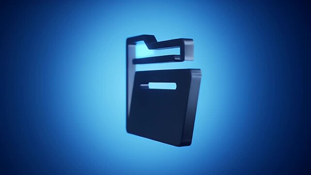 Filing Folder Animation in Blue Light