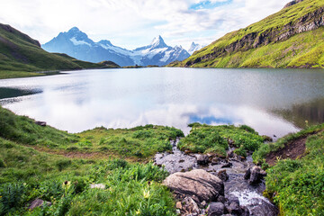 Fantastic Landscape Sunrise With Stones