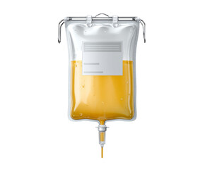  IV drip bag ultra realistic medical illustration