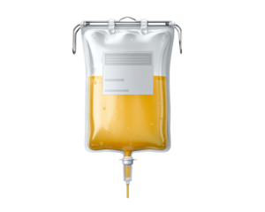  IV drip bag ultra realistic medical illustration