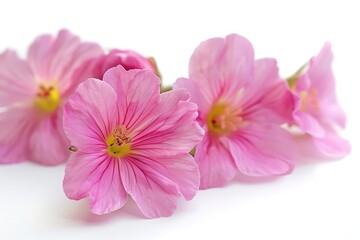 Fototapeta premium Pink Primrose Isolated on White Background. Beautiful Primrose Flower