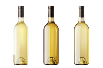 Elegant Bordolese white wine bottles arranged in a visually appealing composition showcasing craftsmanship and quality