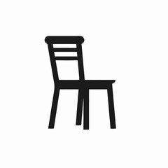 Fototapeta premium Simple dark furniture illustration, the minimalist chair design, black silhouette