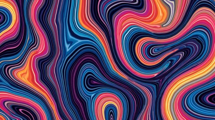Abstract Swirling Colorful Liquid Paint Texture Background
