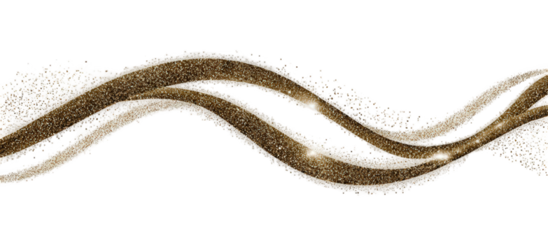 Abstract Gold Glitter Wave Background