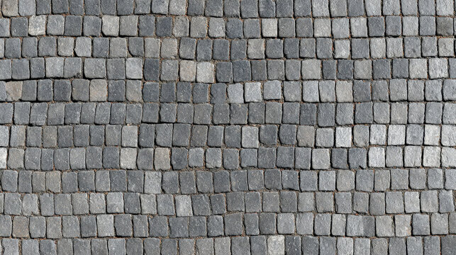 High-detail seamless gray cobblestone texture with smooth edges and tonal variation for realistic close-up 3D renderings