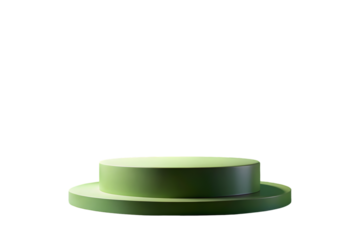 Green podium isolated on transparent background