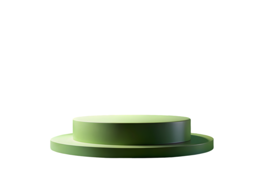 Green podium isolated on transparent background