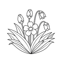 Vector illustration of floral design element, a beautiful vector art