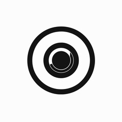 Concentric circular forms create a visually captivating minimalistic, abstract artwork silhouette