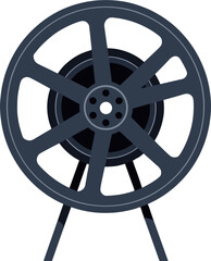 Obraz premium Dark Metal Film Reel Movie Cinema Equipment Stand
