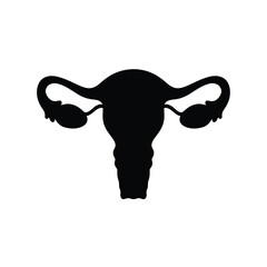 Female reproductive system silhouette anatomy organ
