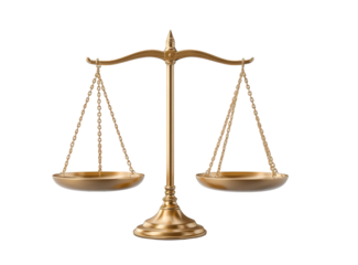 Golden Scales of Justice on Black Background