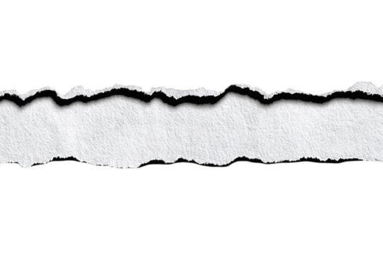 Torn White Paper on Black Background