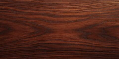 Fototapeta premium Close-up view of smooth wooden surface with natural dark brown grain patterns and texture