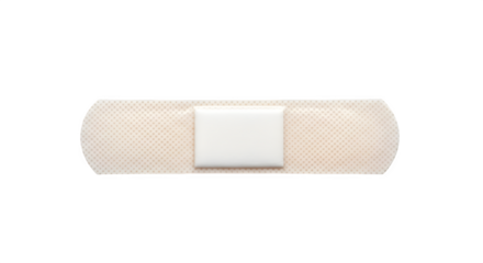 Adhesive bandage isolated on transparent background for wound protection and care