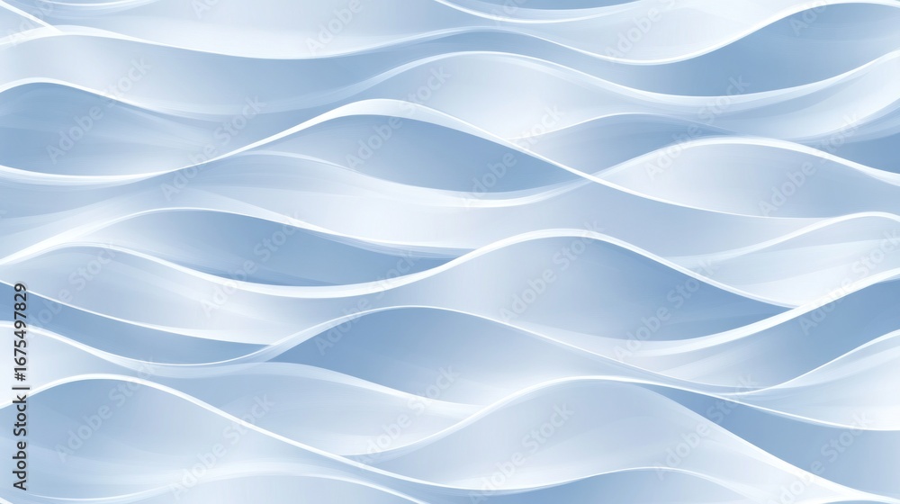Poster serene blue waves background - an abstract design with smooth curves