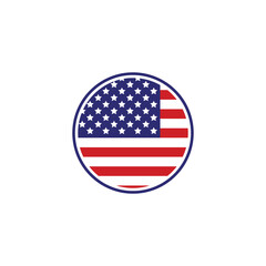 American Flag Badges Vector