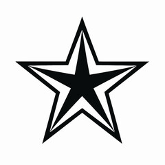 Obraz premium Striking five pointed star design in a bold black and white silhouette