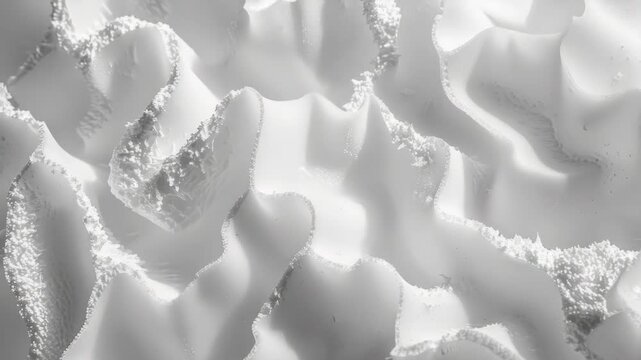 Microscopic snowflake patterns on white background.