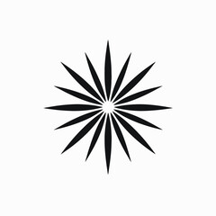 Obraz premium Striking starburst of modern design, centered and stark, in perfect silhouette