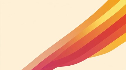 Retro gradient stripes on soft peach background with copy space