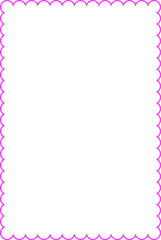 Rectangular Scalloped Border Frame Vector – Cute Decorative border frame