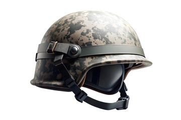Fototapeta premium Military helmet 3d rendering isolated on transparent background