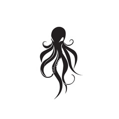 silhouette of a octopus