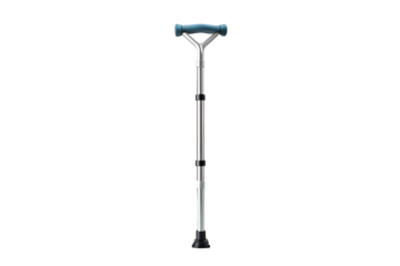 Medline quad cane and walking stick 3d rendering isolated on transparent background