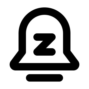 Bell Snooze Icon Outline
