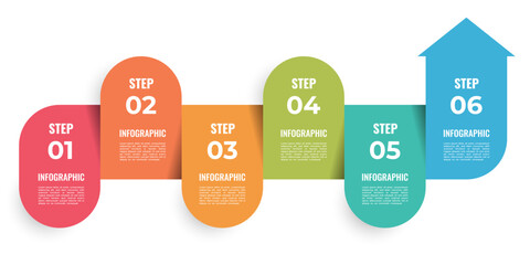 Presentation business infographic template , timeline 6 step