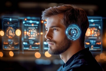 Computer Science Engineer Working On Artificial Intelligence AI Information Technology