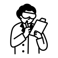 A sketchy style icon representing nanotechnology
