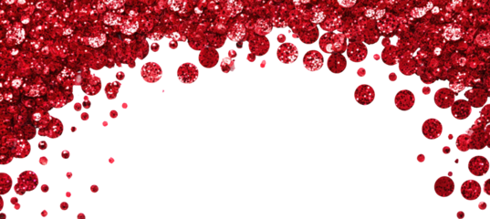 Red Glitter Frame on Black Background