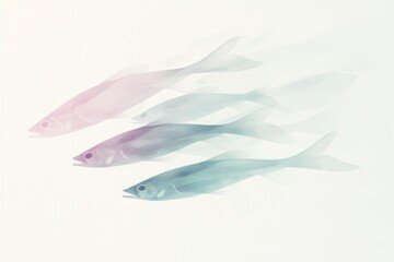 Obraz premium Abstract marine life concept with graceful fish in motion