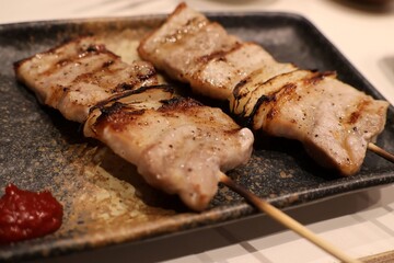 Yakiton, Japanese skewered pork