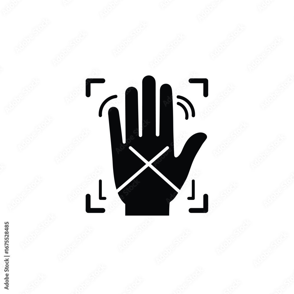Poster hand scan identification authentication security