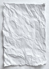 Obraz premium Crumpled white paper sheet (1)